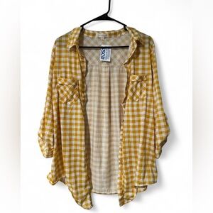Eden & Olivia Mustard Checkered Shirt
